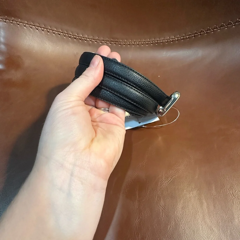 NWT American Eagle Outfitters Black Belt with Silver Buckle Size L ❤️‍🔥